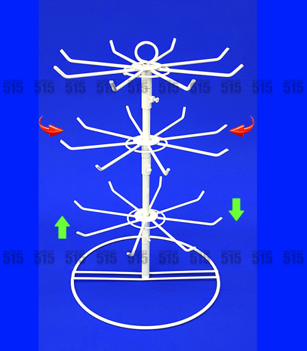 Araña Exhibidor 2 x 15 exhibidor de mostrador blanco - muebles515.com